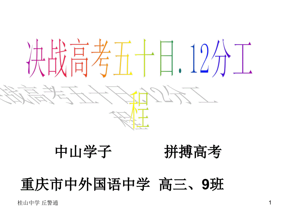 决战高考五十日12分主题班会课件_第1页