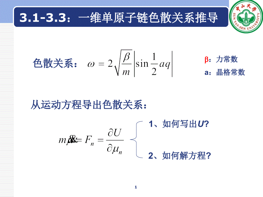 固体物理教学ppt课件声子复习与习题_第1页