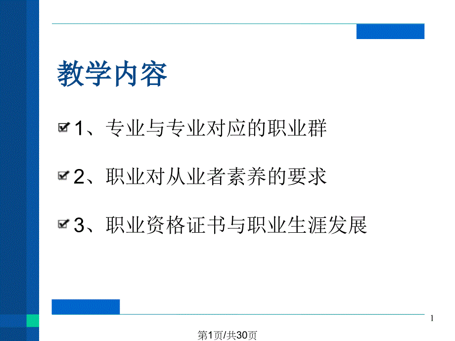 发展职业生涯要从所学专业起步分析课件_第1页