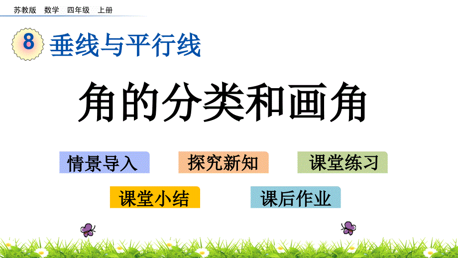 四年级上册数学角的分类和画角苏教版课件_第1页