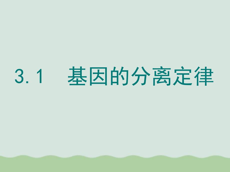 基因的分离定律课件全解1-苏教版_第1页