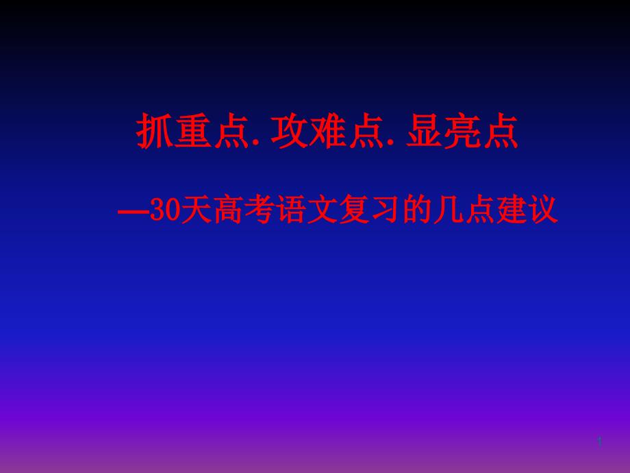 天高考语文复习的几点建议课件_第1页