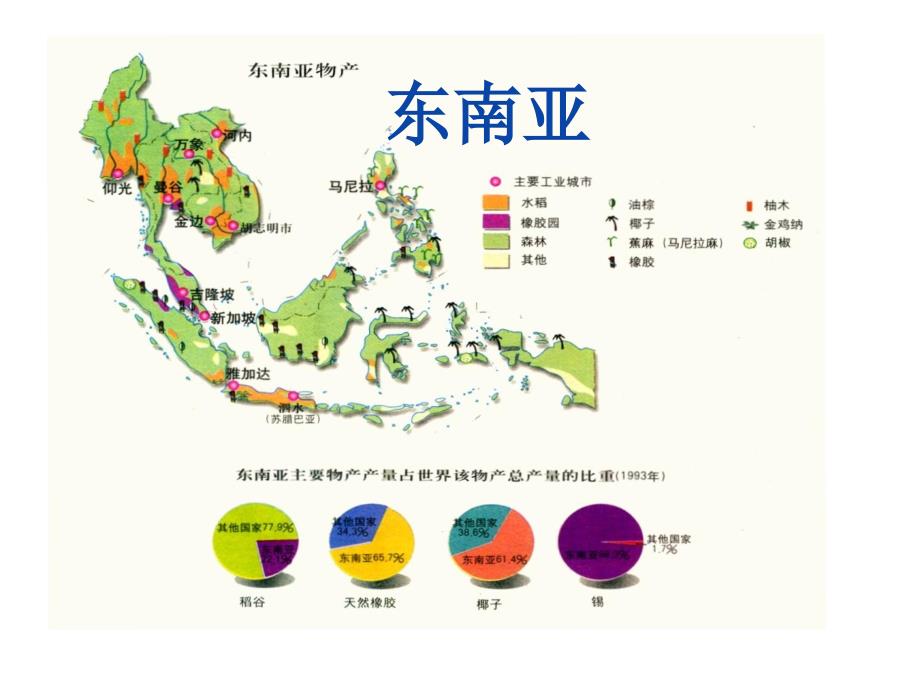 初中地理_《东南亚》复习课教学ppt课件设计_第1页