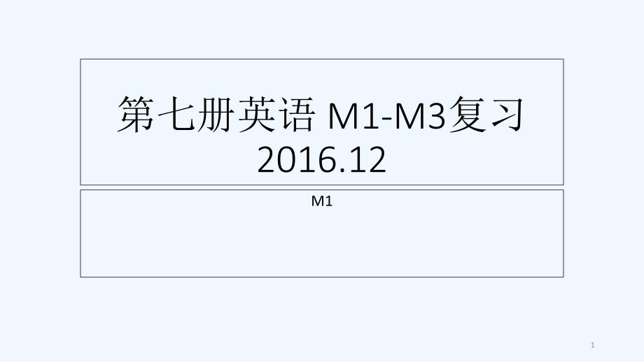 新标准小学英语第七册M1M3复习课件_第1页