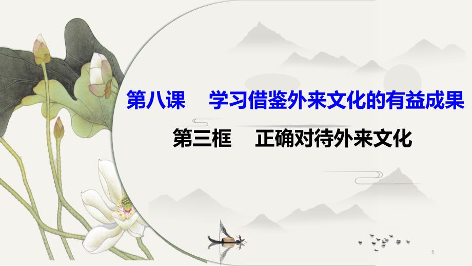 正确对待外来文化ppt课件 2021-2022学年高中政治统编版必修四哲学与文化_第1页