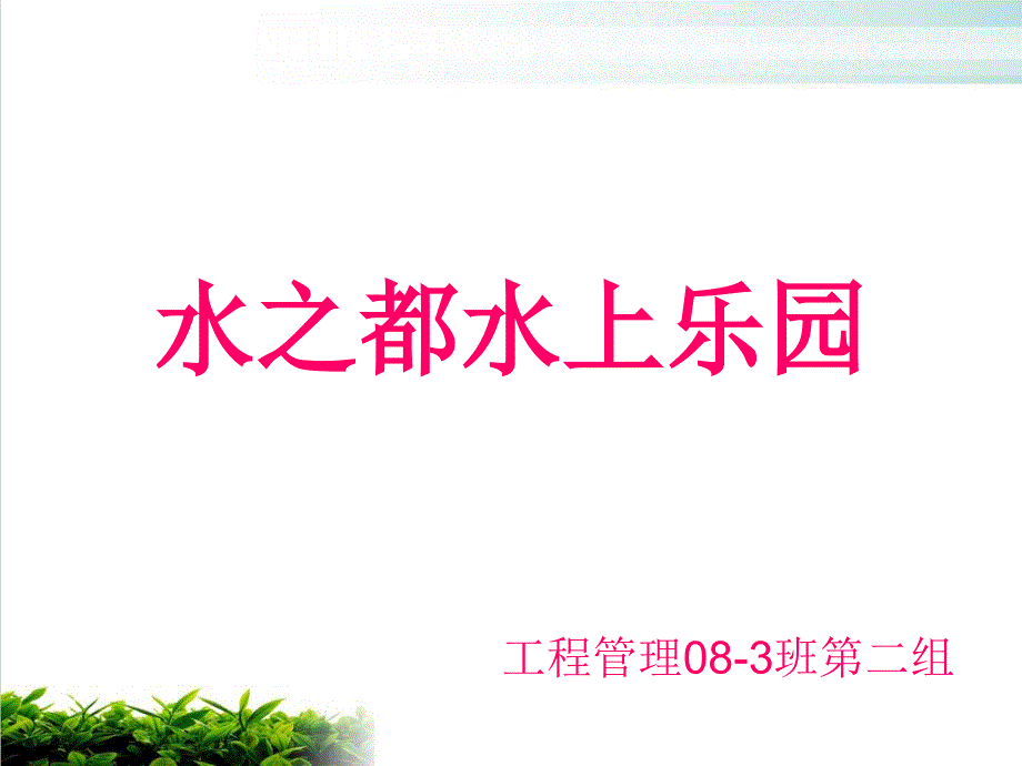 水之都水上乐园项目概况ppt课件演示_第1页