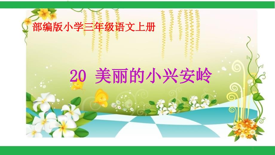 部编版三年级语文上册《20.美丽的小兴安岭》公开课教学ppt课件_第1页