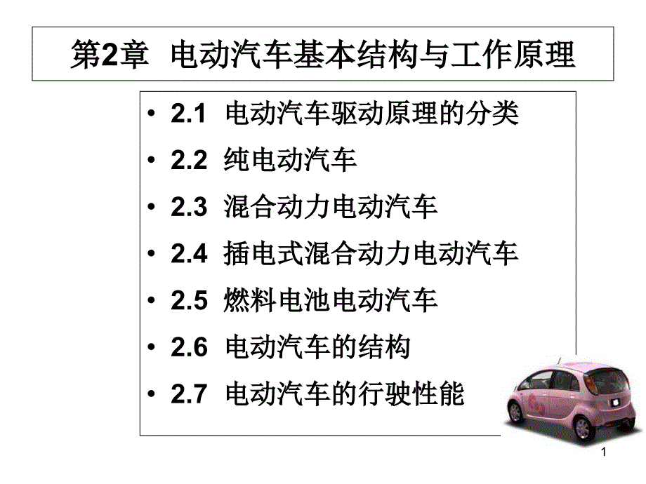 第2章-电动汽车基本结构与工作原理课件_第1页