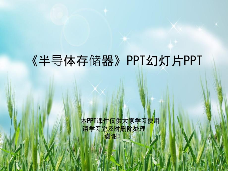 《半导体存储器》PPT幻灯片课件_第1页