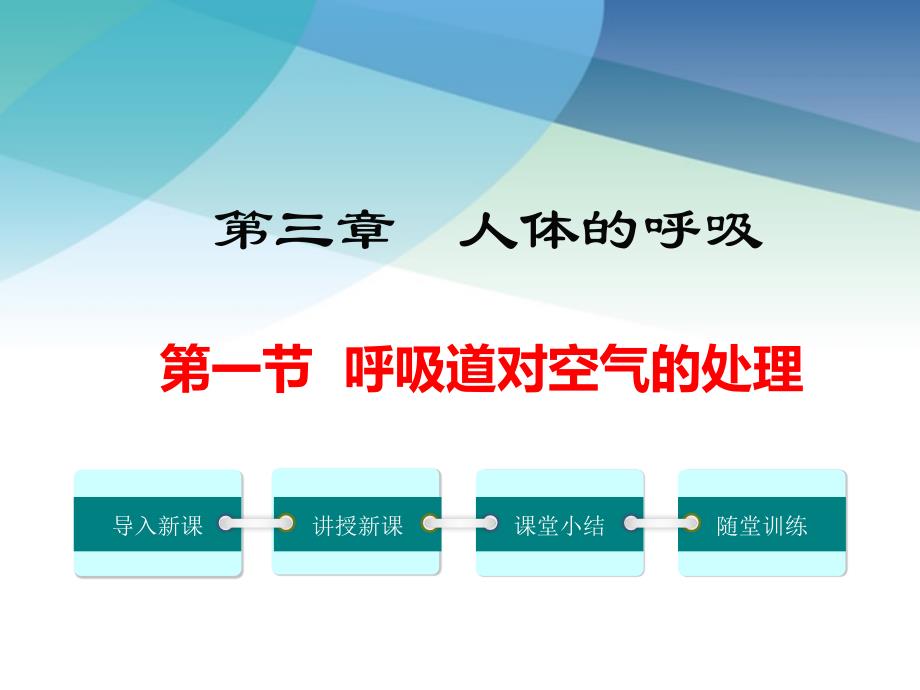 人教版初一生物下册《呼吸道对空气的处理》ppt课件_第1页