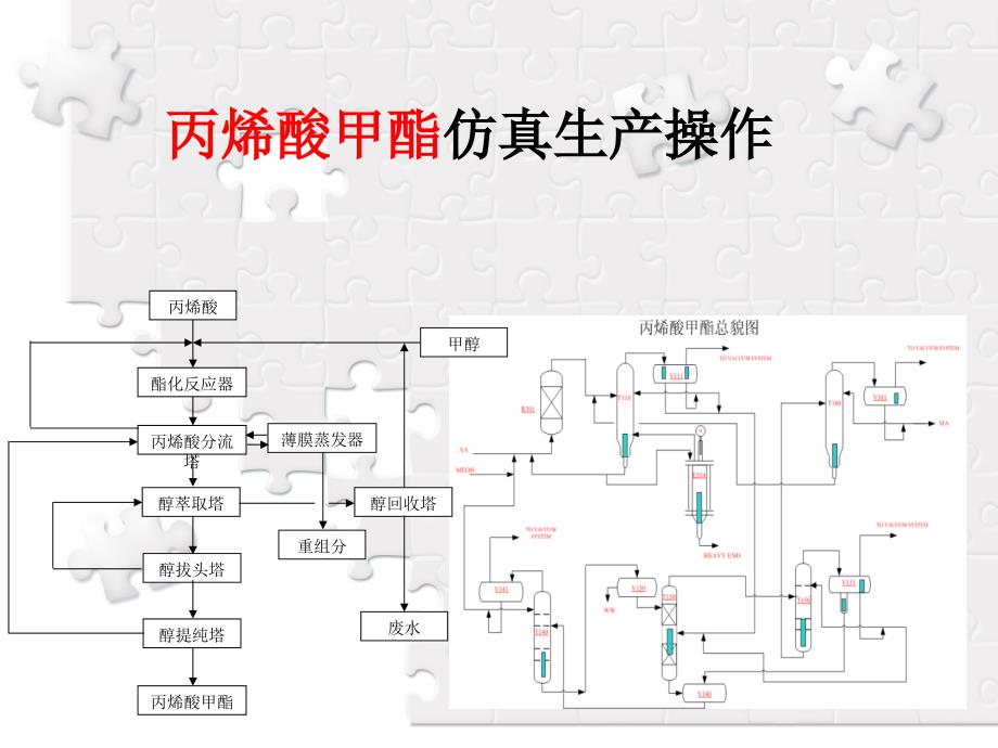 丙烯酸甲酯仿真操作特点课件_第1页