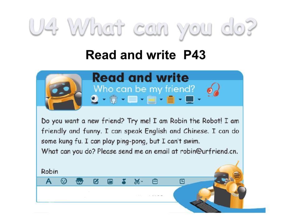 PEP英语五年级上册U4-What-can-you-do-Read-and-writeppt课件_第1页