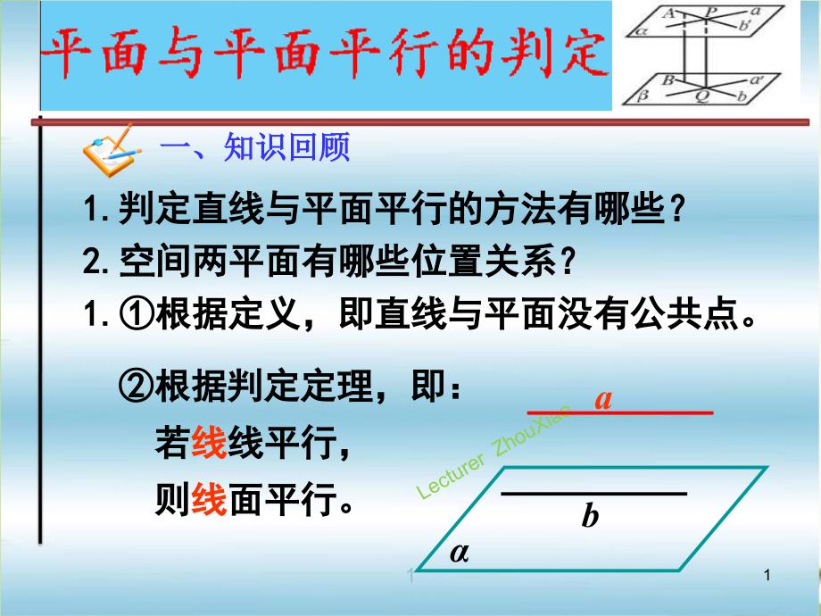 平面与平面平行的判定课件_第1页