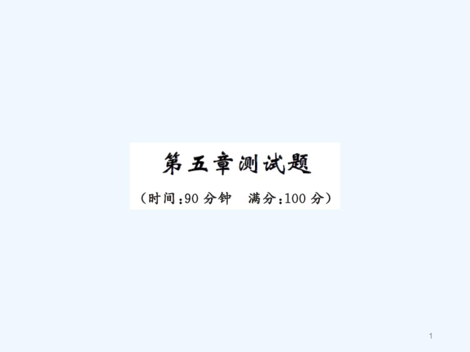 中考题八年级物理上册第五章练习题及答案ppt课件_第1页