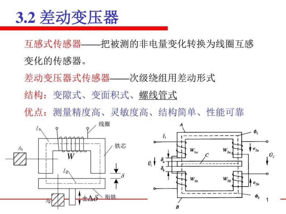 差动变压器电子电路工程科技专业资料课件_第1页