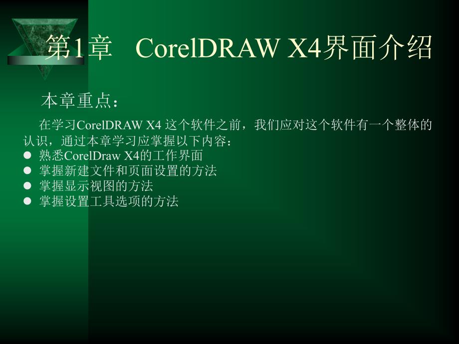 [其它]第1章---CorelDRAW-X4界面介绍课件_第1页