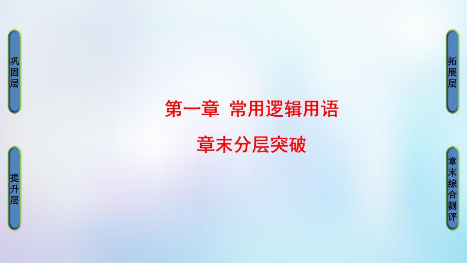 高中数学第一章常用逻辑用语章未分层突破ppt课件北师大版选修_第1页