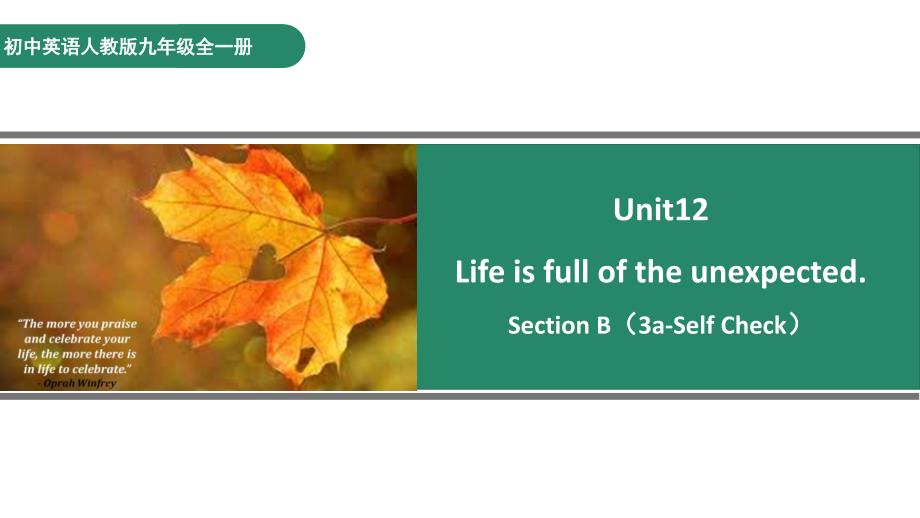 九年级Unit12_SectionB(3a-Self_Check)写作课ppt课件_第1页