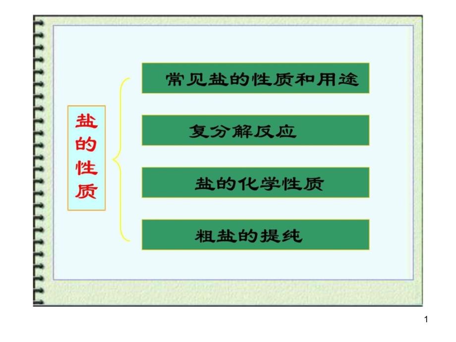 人教版初中化学盐的性质总结ppt课件_第1页