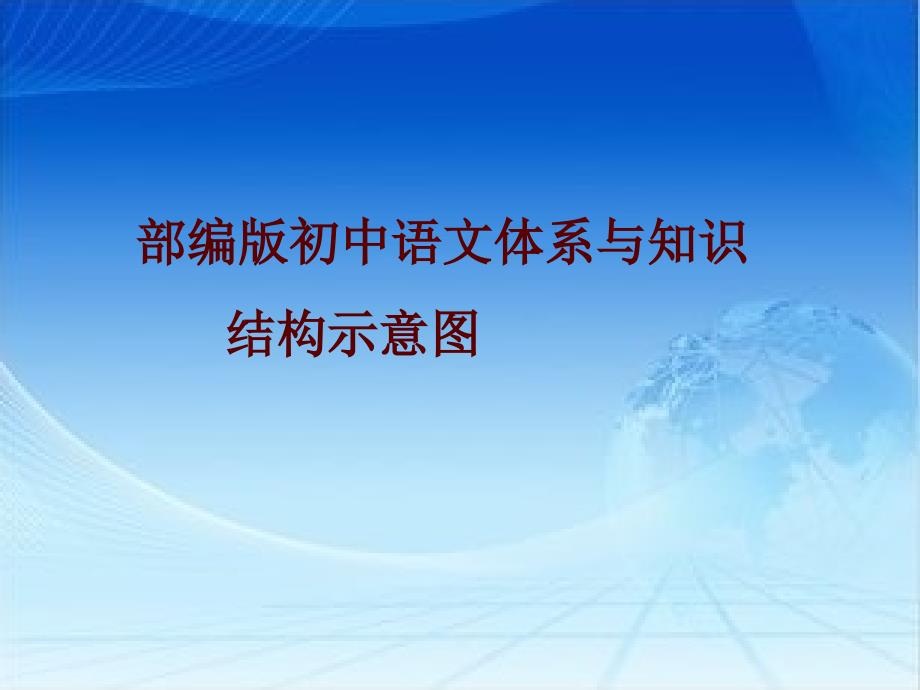 人教部编版初中语文体系与知识结构示意图课件_第1页