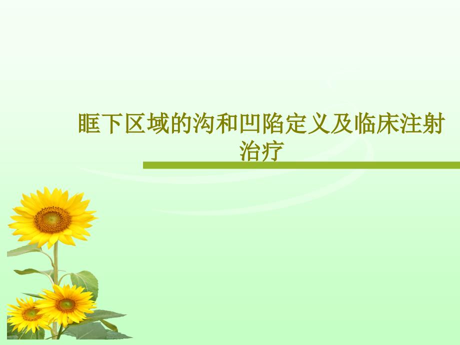 眶下区域的沟和凹陷定义及临床注射治疗-ppt课件_第1页