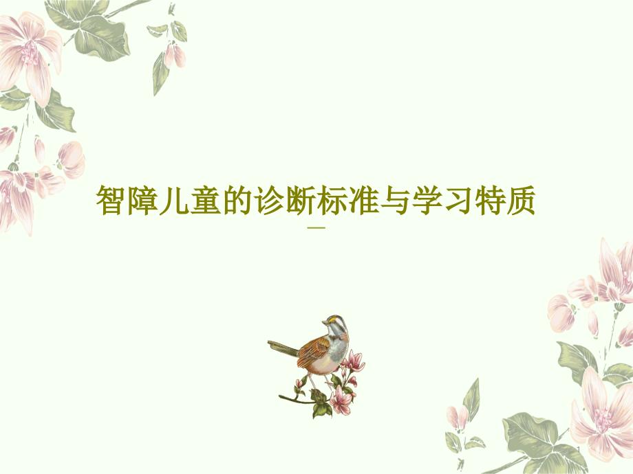 智障儿童的诊断标准与学习特质课件_第1页