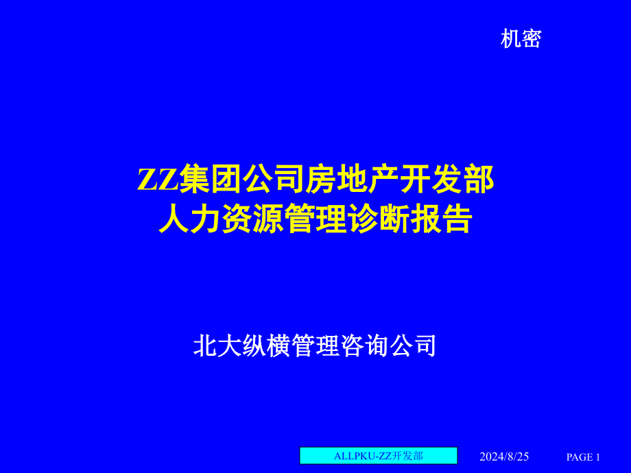 房地产开发部人力资源管理诊断报告_第1页