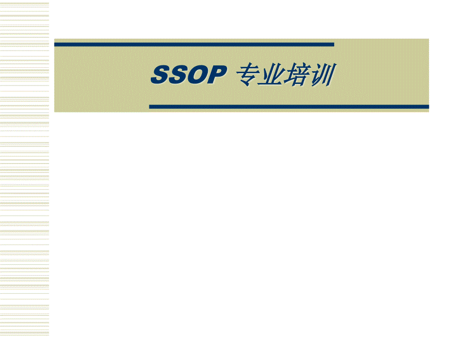 SSOP专业培训_第1页