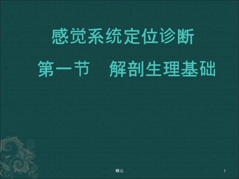 神经定位诊断——感觉系统课件_第1页