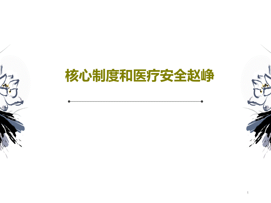 核心制度和医疗安全课件_第1页