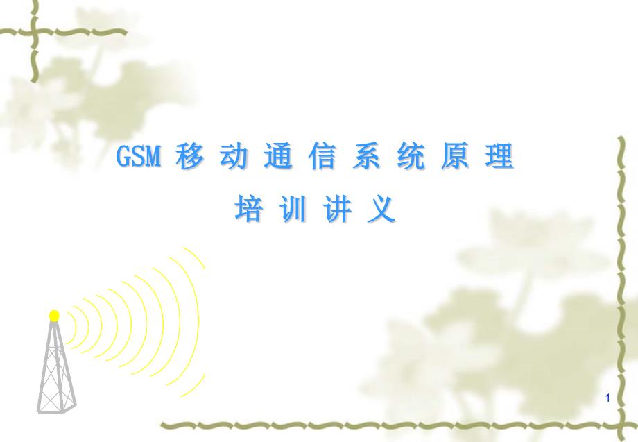 GSM系统原理培训_第1页