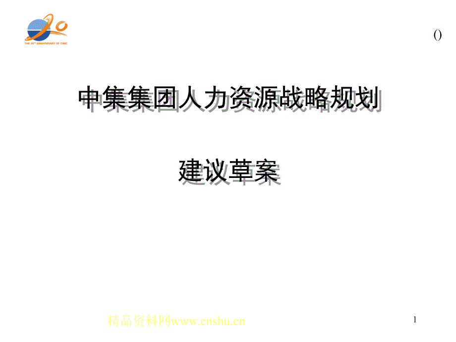 某某集团人力资源战略规划建议_第1页