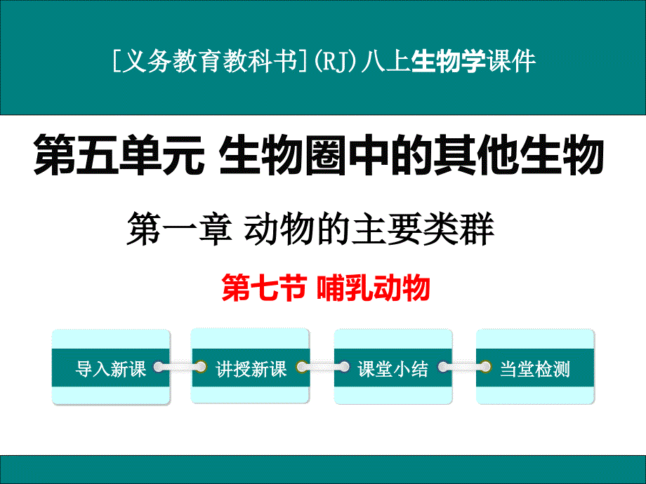 人教版八年级上册生物学《哺乳动物》ppt课件_第1页