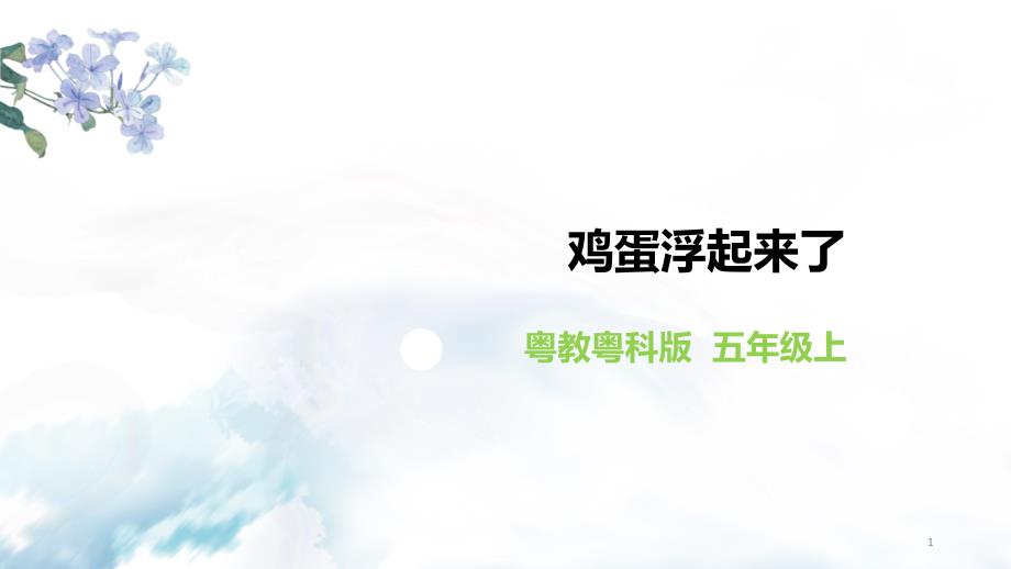 粤教版小学科学五年级上册2.10《鸡蛋浮起来了》ppt课件_第1页