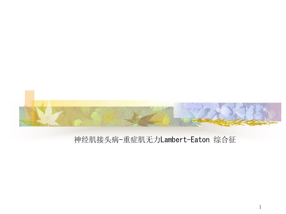 神经肌接头病-重症肌无力Lambert-Eaton-综合征课件_第1页