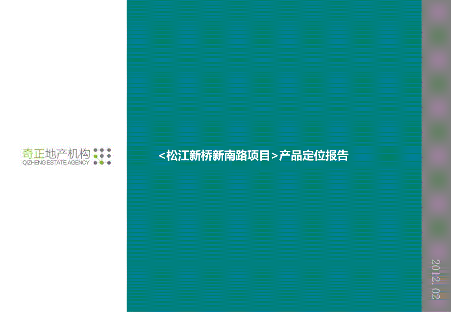 松江新桥新南路产品定位报告_第1页