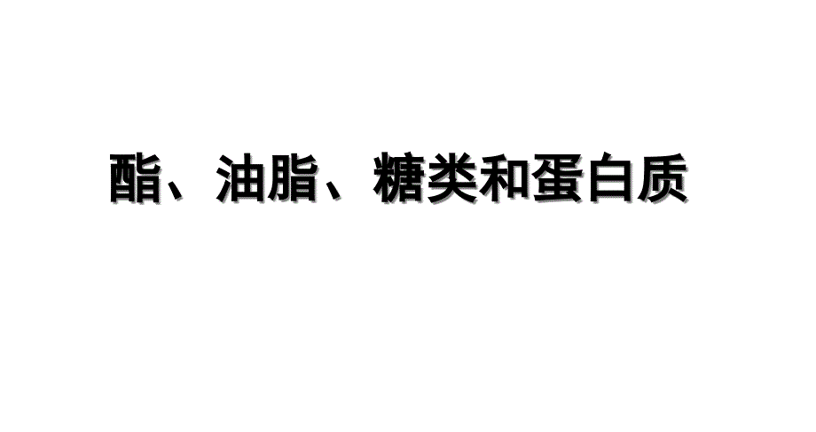 糖类油脂蛋白质(教学ppt课件)_第1页