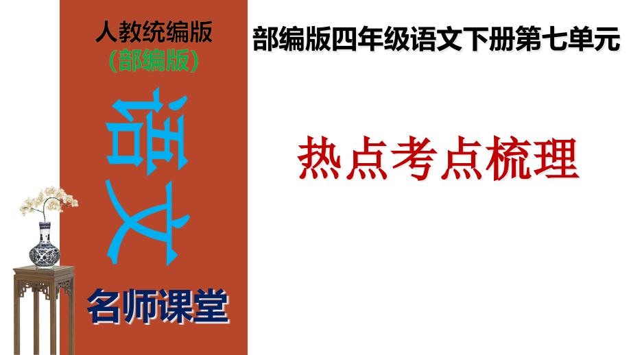 部编版四年级语文下册第七单元热点考点梳理（ppt课件）_第1页