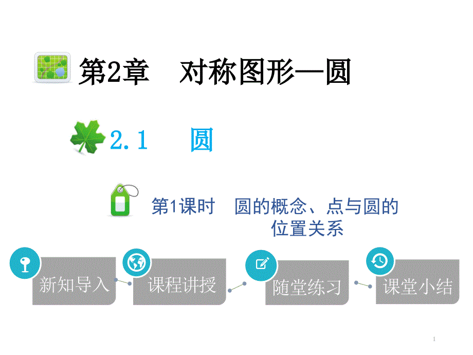 第1课时圆的概念点与圆的位置关系2020秋苏科版九年级数学上册ppt课件_第1页