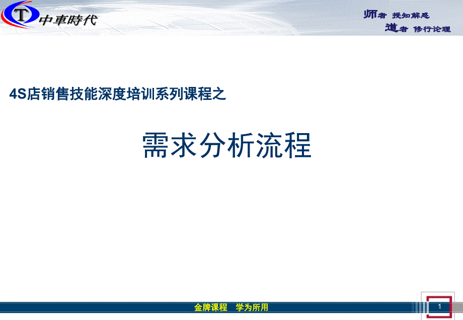 4S店销售流程之四需求分析汇编课件_第1页