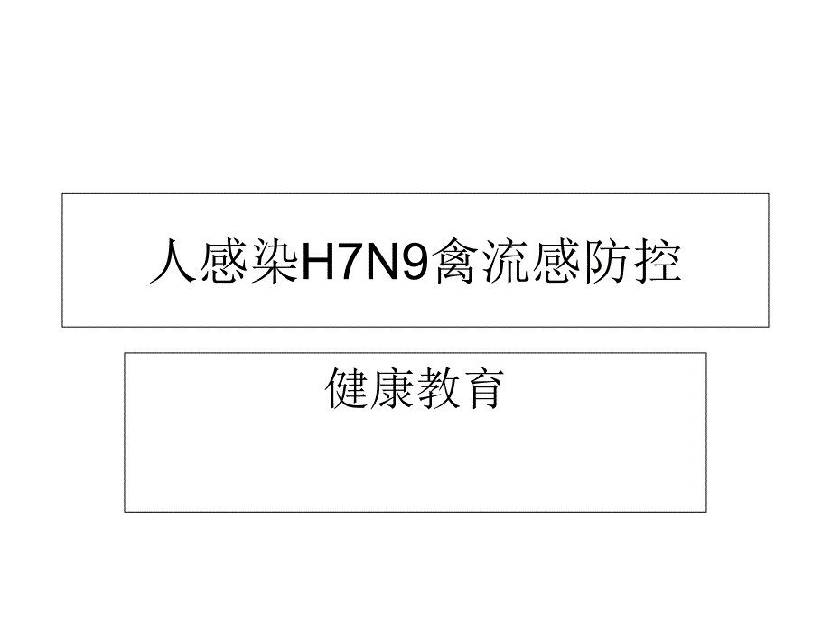 人感H7N9健康教育演示文稿_第1页