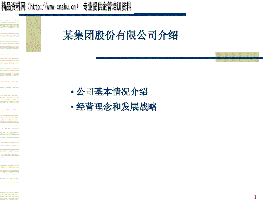 某股份公司经营理念与发展战略_第1页