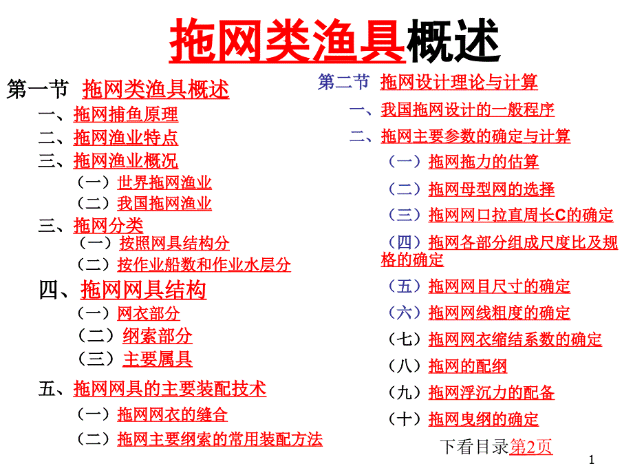 拖网类渔具概述课件_第1页