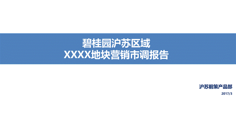 某区域营销市调报告模板课件_第1页