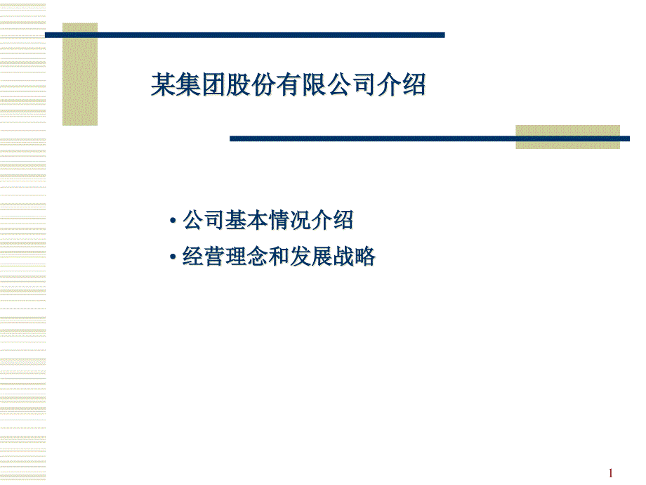 某集团股份公司情况介绍与经营理念_第1页