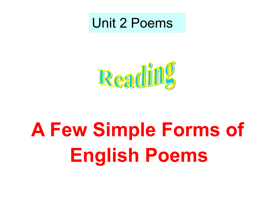 人教版英语选修六Unit-2-poems(A-few-simple-s-of-English课件_第1页