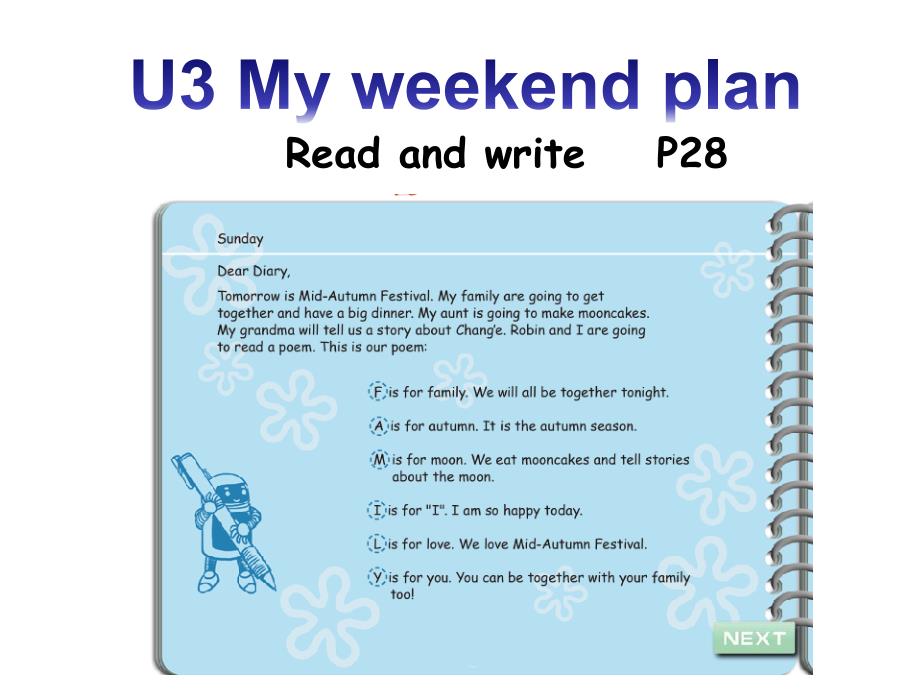 PEP英语六年级上册U3-My-weekend-plan-Read-and-write(ppt课件)_第1页