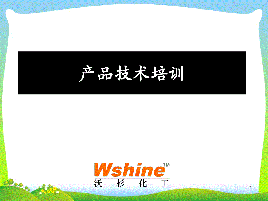 上海某公司产品技术培训课件_第1页