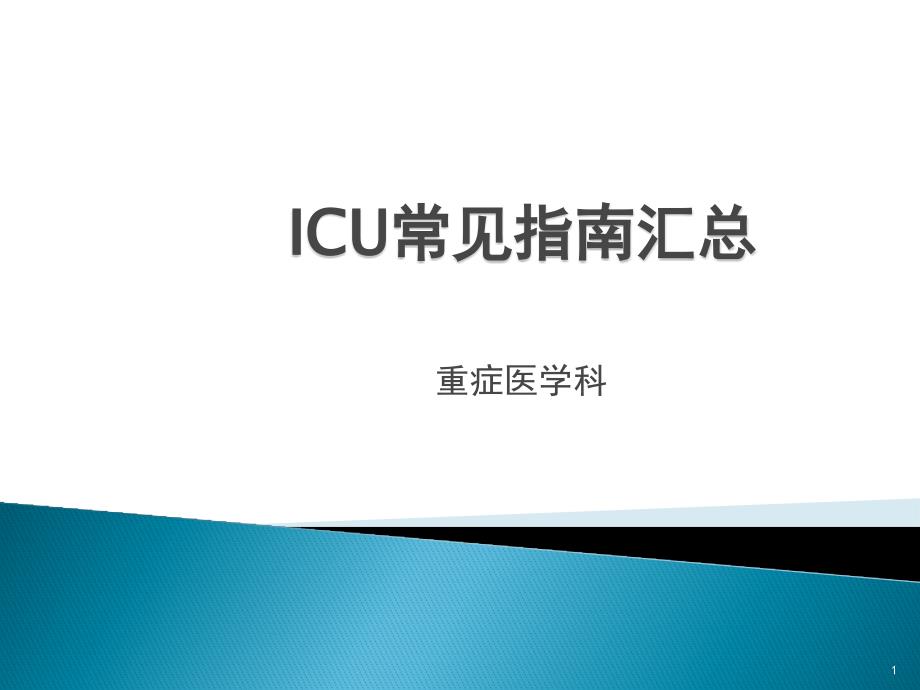 ICU常见指南汇总课件_第1页