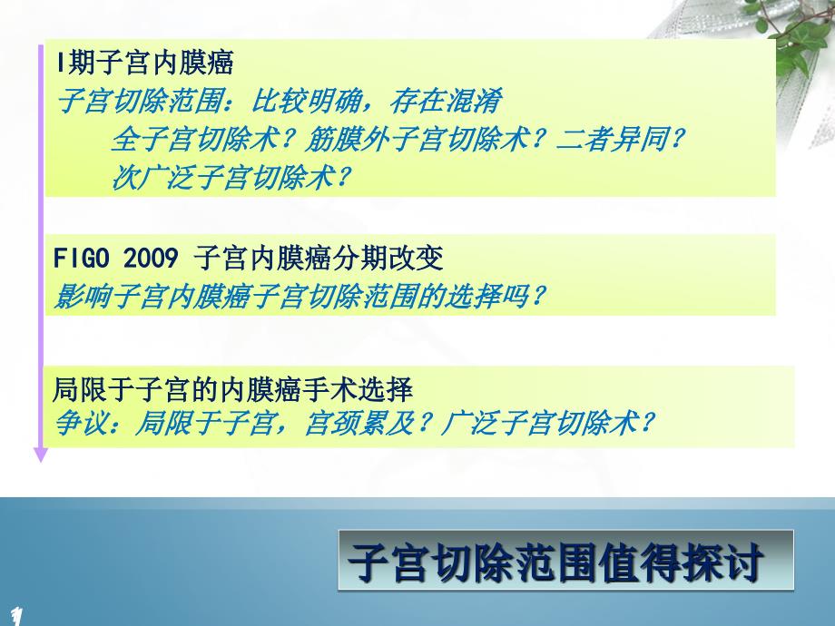 期子宫内膜癌子宫切除的范围课件_第1页